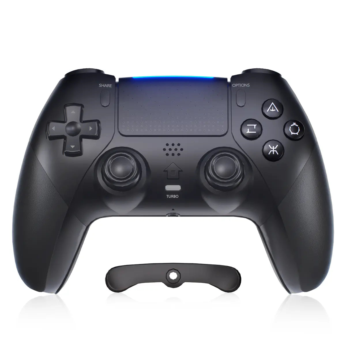 Wireless Precision Controller for PS5 and PC – Programmable Macro Back Buttons, 6-Axis Gyroscope, Dual Vibration, Turbo Function, Touchpad, Bluetooth 5.0, and 3.5mm Audio Jack with Microphone Support
