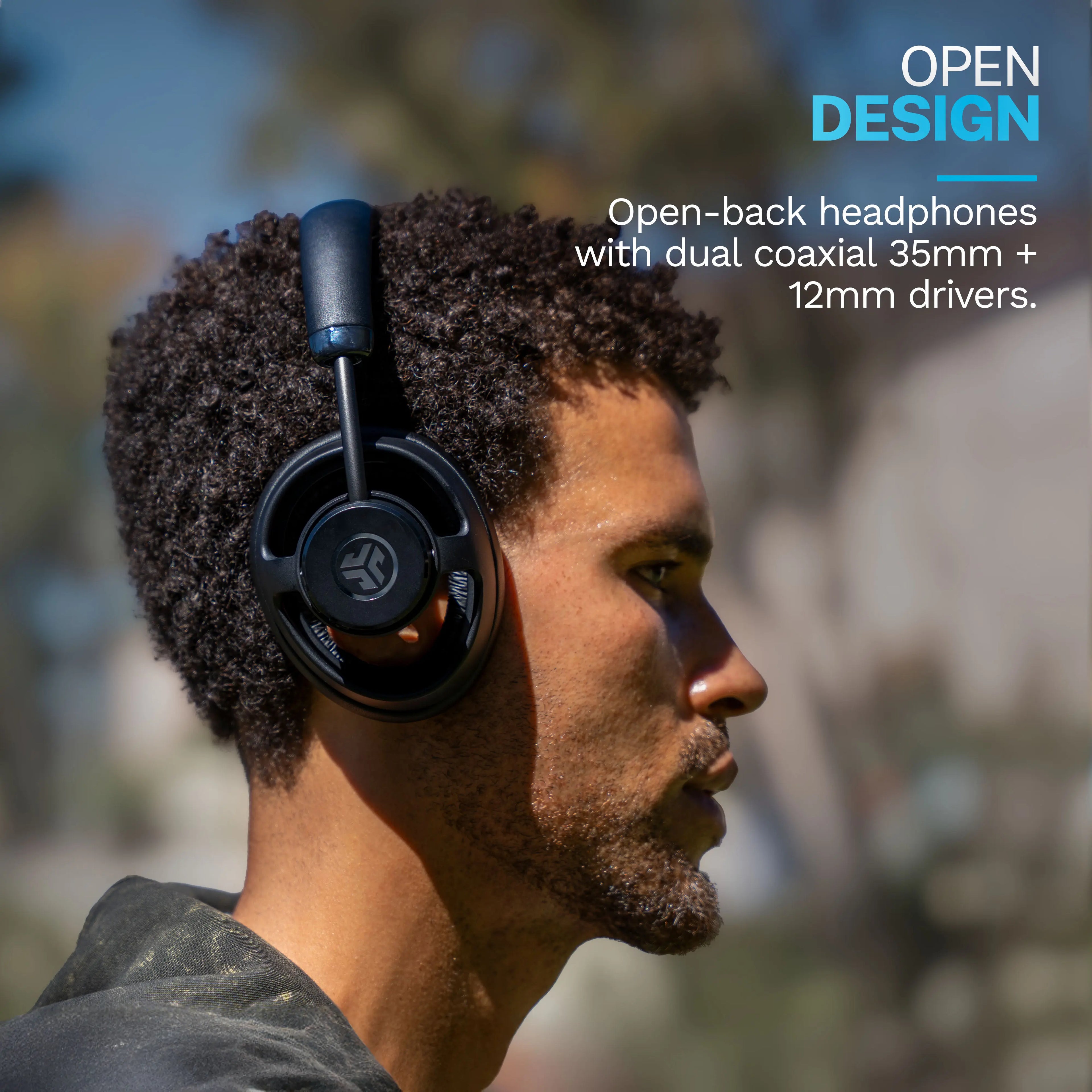 JLab JBuds Open-Ear Wireless Headphones: 24 Hours Playtime, Dual Coaxial Drivers, Bluetooth 6.0, Headphone Case, Noise-Canceling Microphones, and Custom Sound via JLab App
