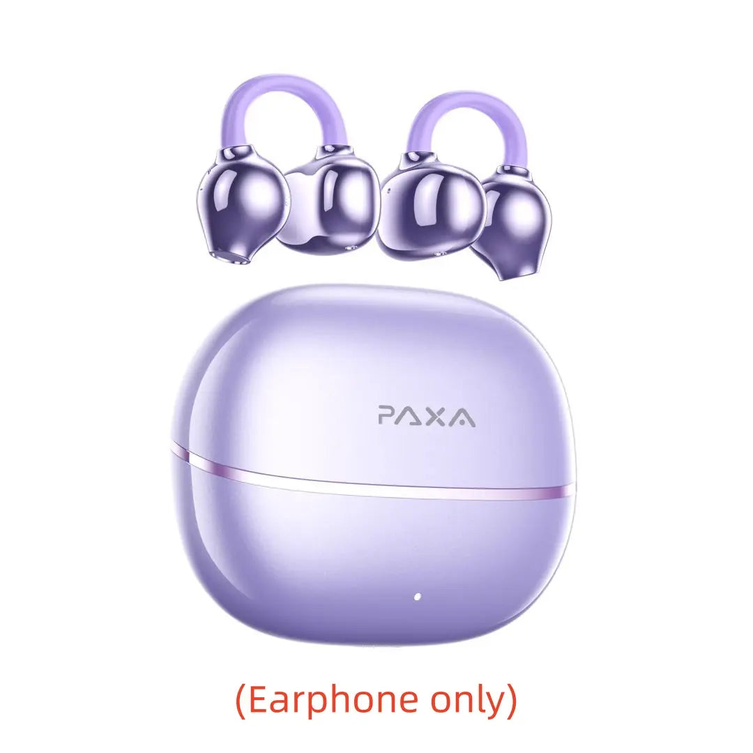 PAXA C7 Wireless Earphones with Clip-On Design, Enhanced Panoramic Sound, Comfortable Fit, and IPX5 Waterproof Rating for Work and Fitness