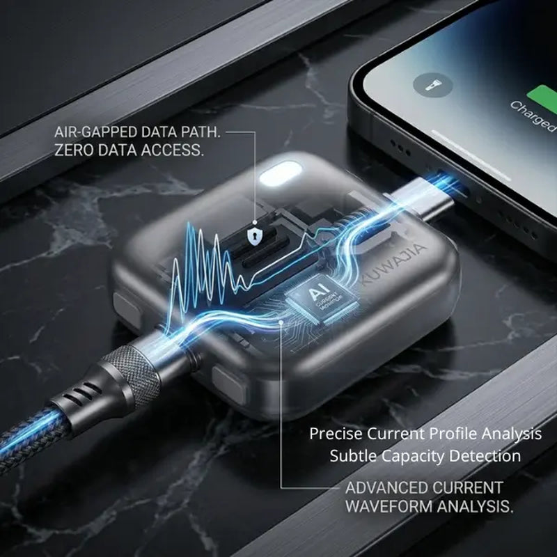 140W Physical Disconnect Battery Guard with Auto and Self Eject Charger, Smart Auto-Stop Charging Accessory for Mobile Devices, Anti-Overcharge Protection for Safe Overnight Charging, Universal Compatibility for Phones, Laptops, and Tablets, Ideal Mother’s Day Gift