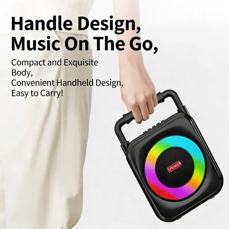Sumimervibes Outdoor Bluetooth Speaker with Superior Sound Quality and Built-In Lighting for Events