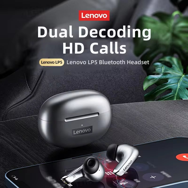 LP5 Wireless Bluetooth Earbuds - Immerse Yourself in HiFi Sound with Active Noise Cancelling and Waterproof Design for Sports and Business