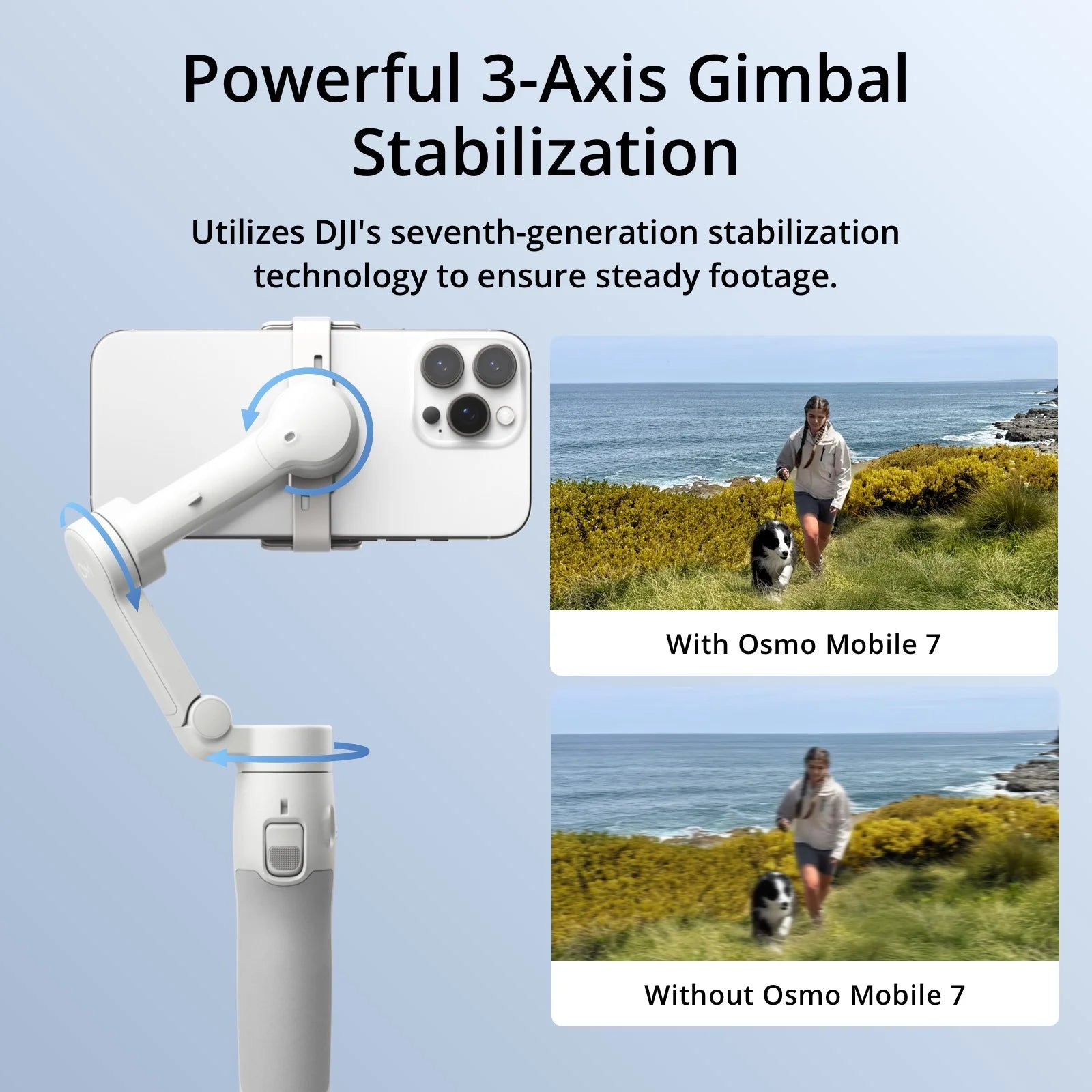 Osmo Mobile 7 Smartphone Gimbal Stabilizer with 3-Axis Technology
